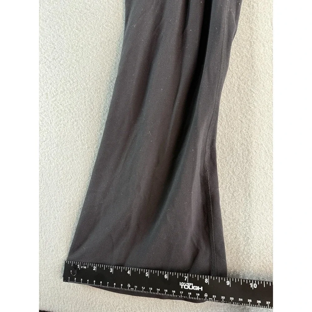 Lululemon Pants Womens 10 Black High Rise Flare Yoga Athletic Stretch LW5FC